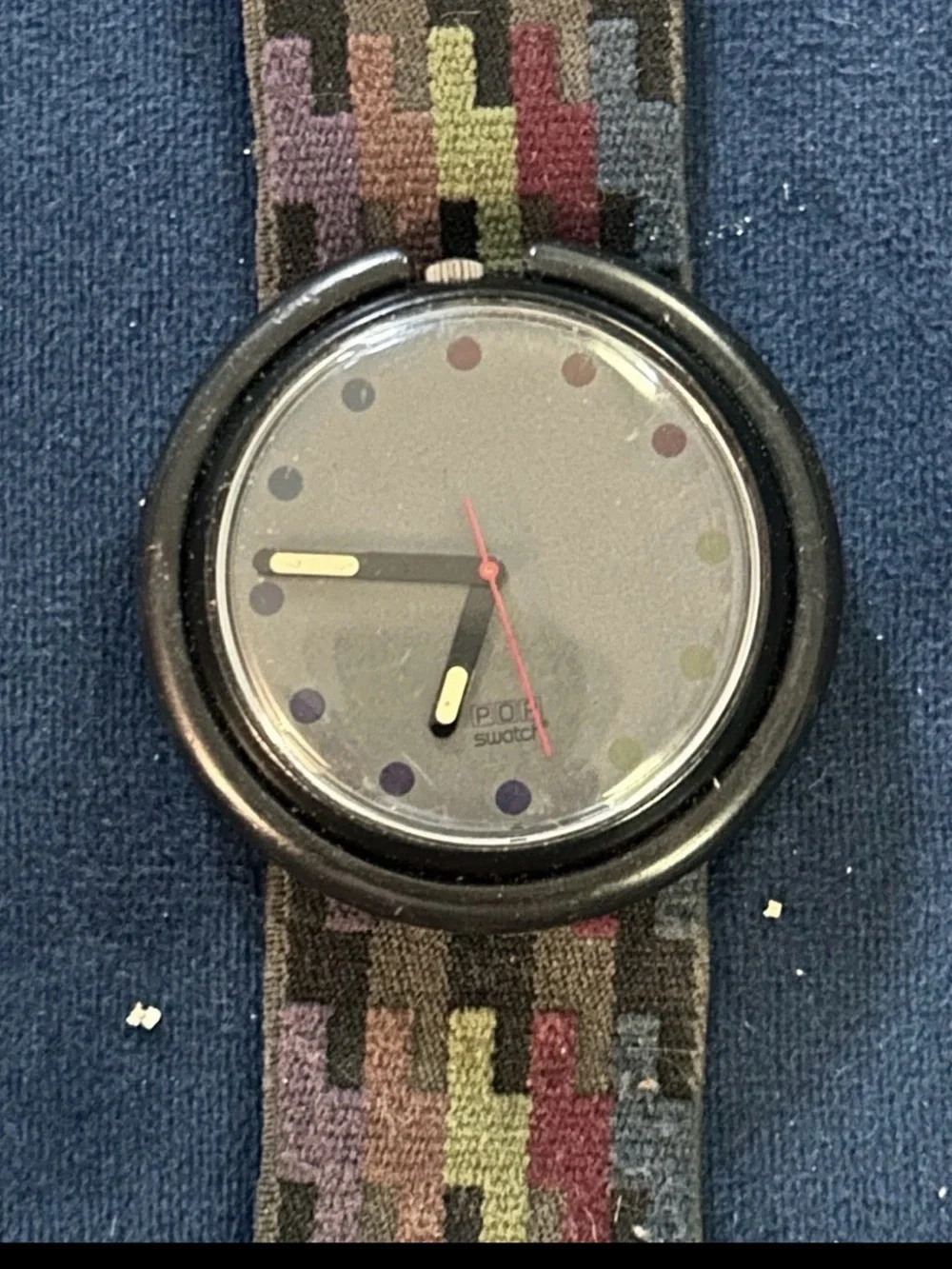 Vintage POP Swatch Elastic Band 80's 90's Swiss Quartz